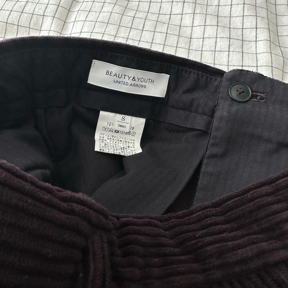 Beauty and Youth United Arrows Thick Corduroy Deep Wine Pants - Picture 3 of 8